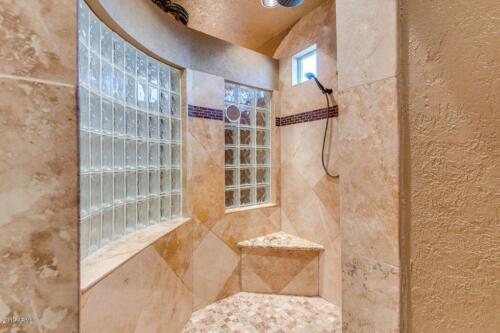 Inside view of shower